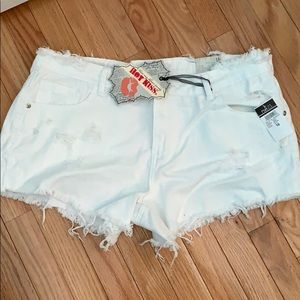 Rue 21 White distressed denim shorts